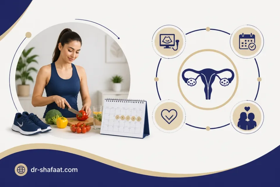 نمای توضیحی درباره زمانبندی رابطه جنسی و پایش تخمکگذاری